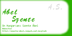 abel szente business card